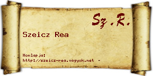 Szeicz Rea névjegykártya
